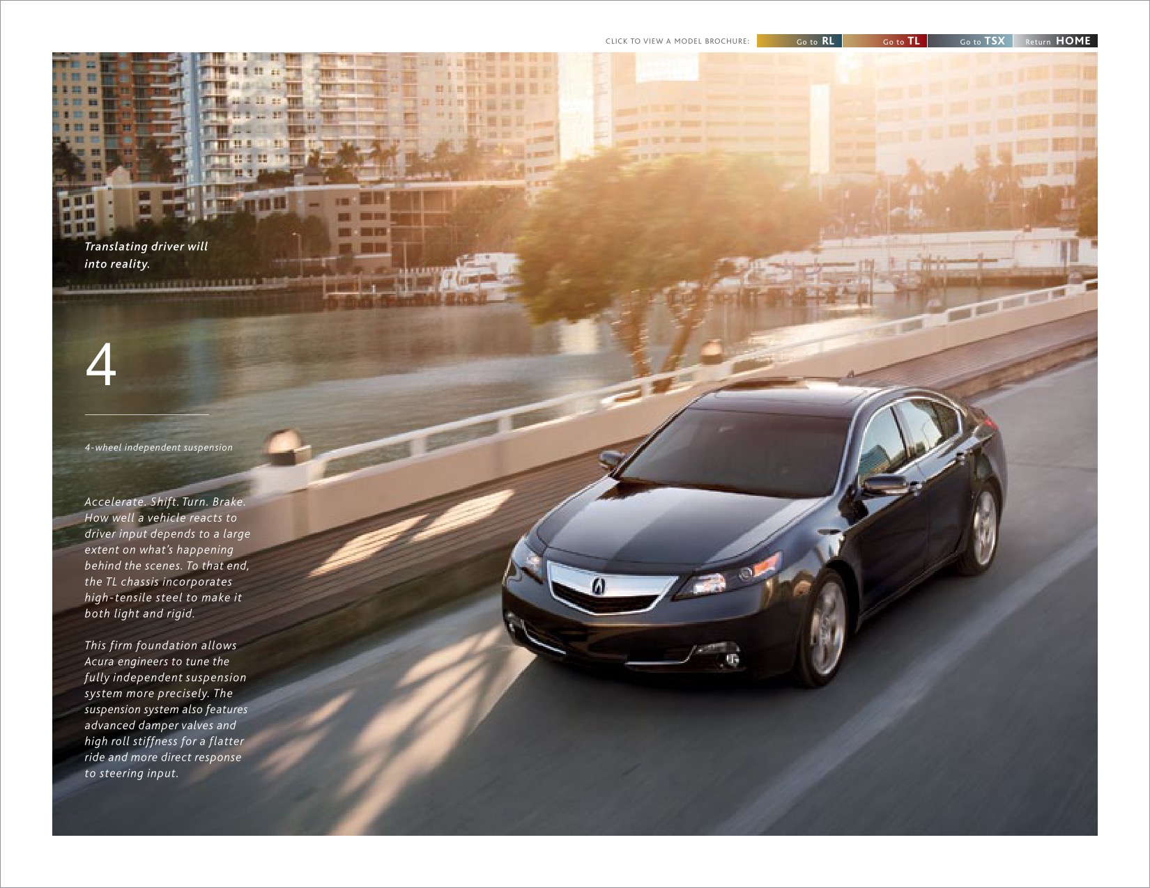 2012 Acura RL TL TSX Brochure Page 3